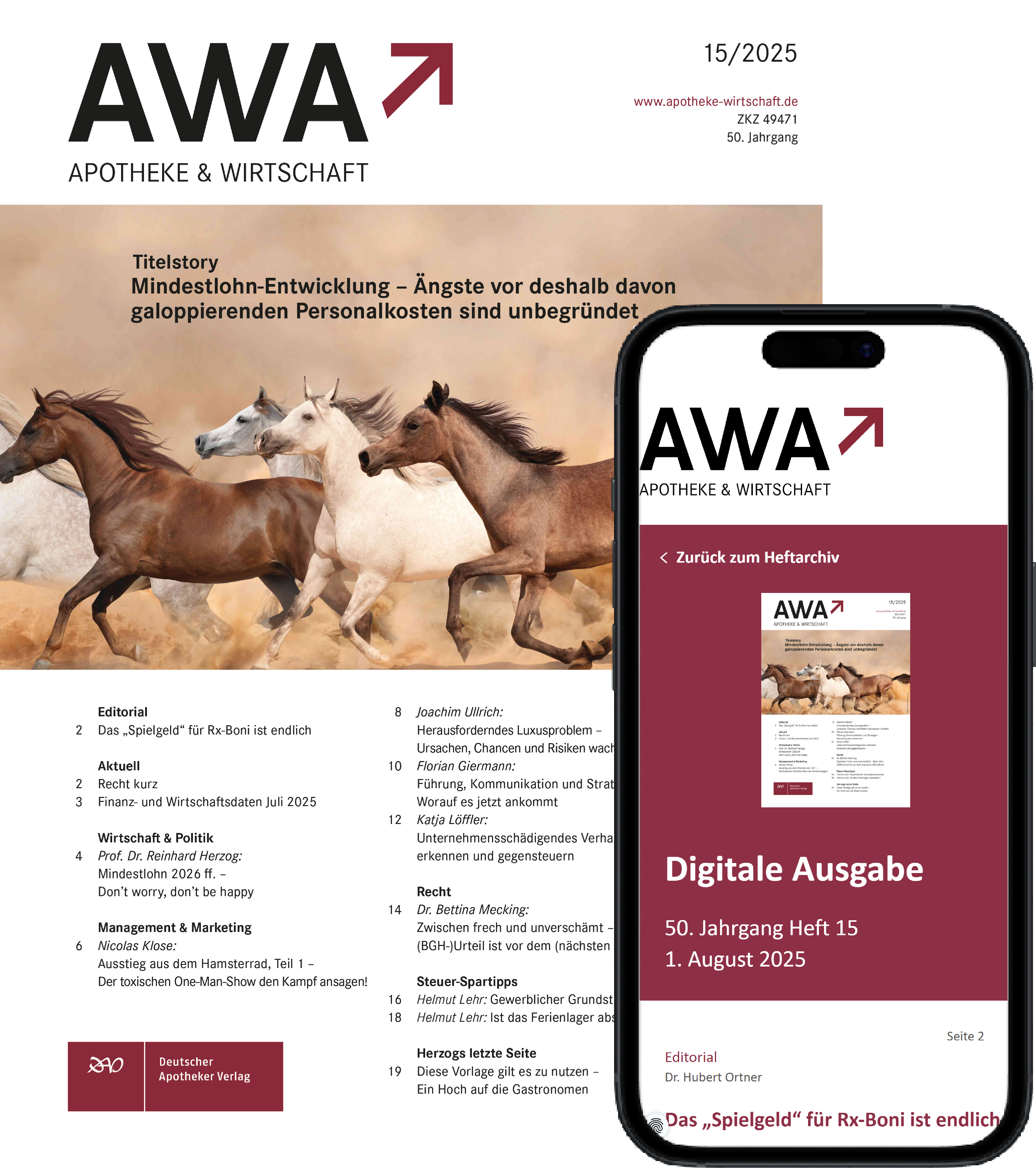 Cover der aktuellen AWA-Ausgabe mit digitaler Ausgabe