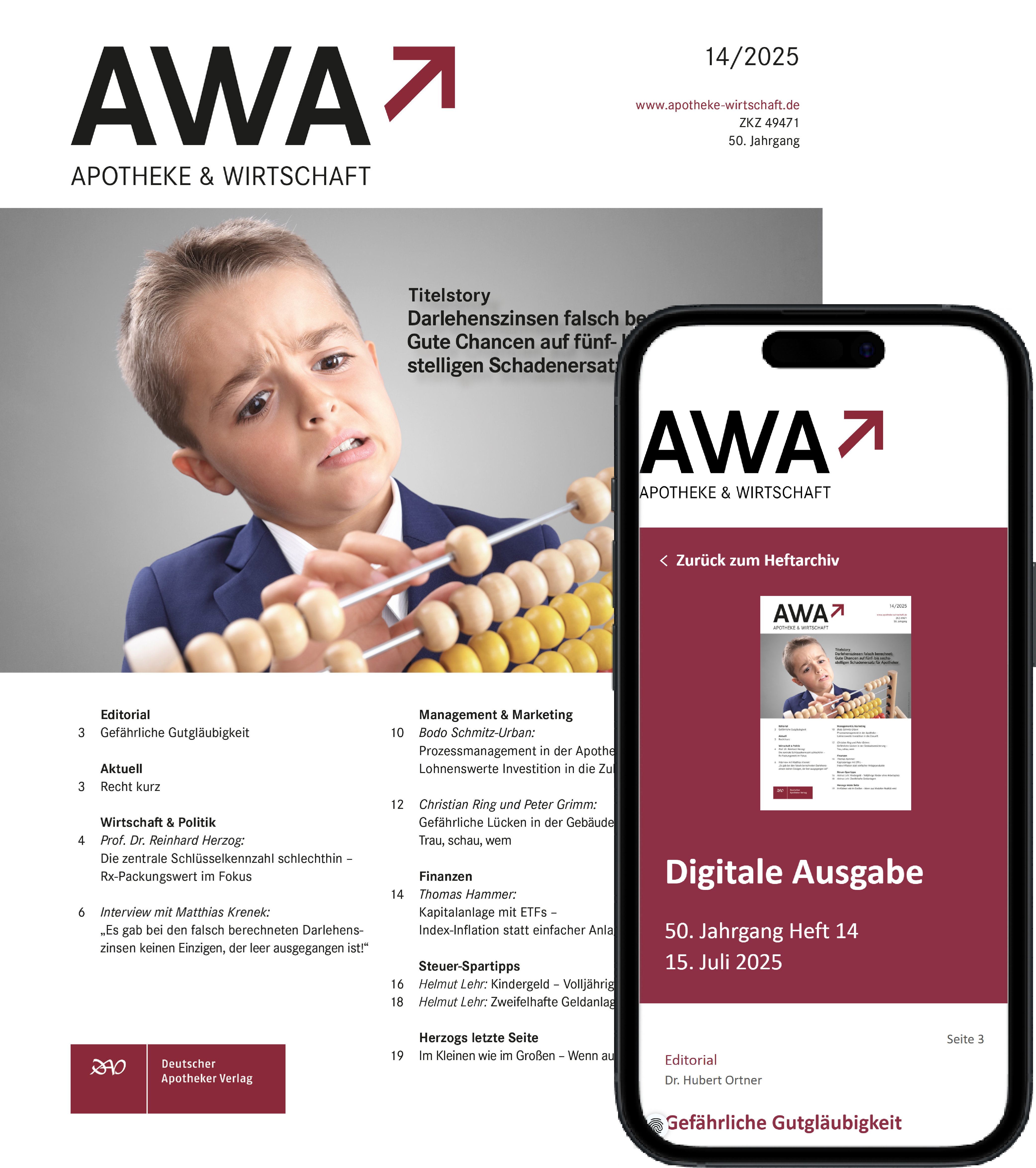 Cover der aktuellen AWA-Ausgabe mit digitaler Ausgabe